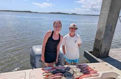 Two people fishing in South Carolina