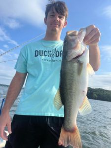 Young Angler reeled in his Bass catch in TN.