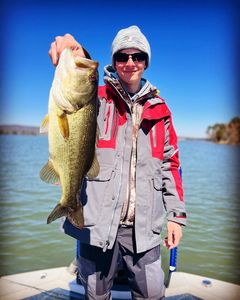 Angler enjoying fishing trip in Tennessee