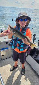 Proud young angler with Lake Erie walleye | NY charter