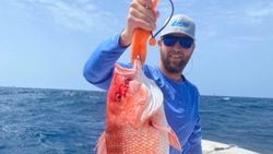 One person fishing in Port Isabel
