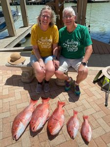 Five fish caught in Port Isabel