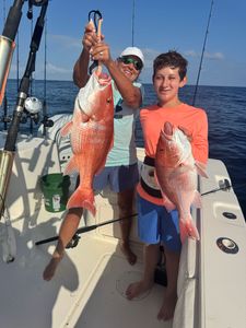 Two red snapper caught during fishing trip in Port Isabel TX