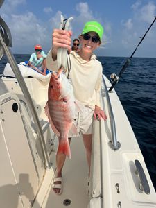 Red snapper caught during fishing trip in Port Isabel TX waters