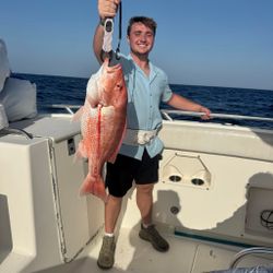 Red snapper caught while fishing in Port Isabel TX displayed on boat