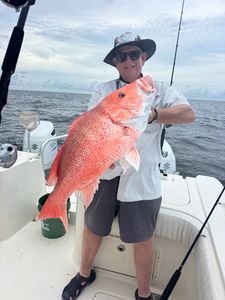 Red snapper fishing catch on boat in Port Isabel TX waters