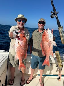 Two large red snapper caught during fishing trip in Port Isabel TX