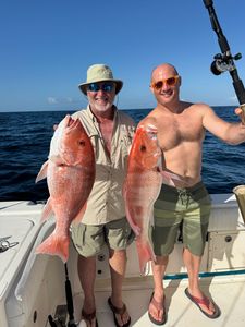 Two red snapper caught during fishing trip in Port Isabel TX