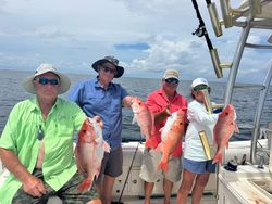 Four red snapper caught during fishing trip in Port Isabel TX