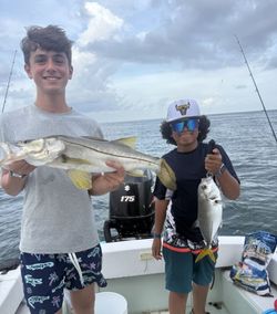 Snook and Crevalle Jack caught while fishing in Key Biscayne