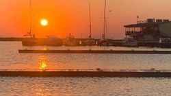 Picturesque scene of Rockport fishing location