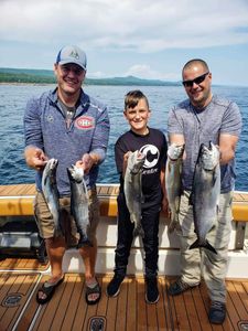 4 rainbow trout caught while fishing in MI