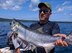 Coho Salmon, 21 inches, fishing in location 60096