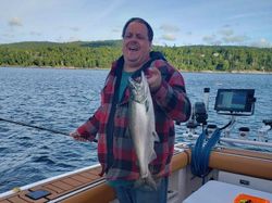Coho Salmon caught while fishing in MI