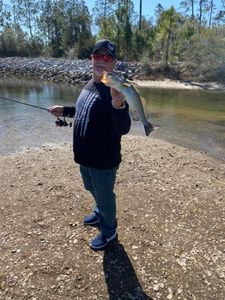 Angler with a 13-inch fish caught in Panama City Beach