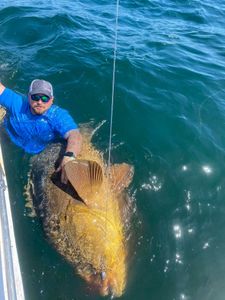 Single angler fishing in Florida with a big 35-inch catch