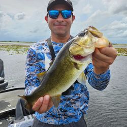A lone angler fishing in the South Bay