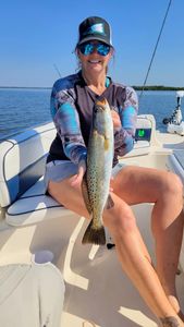 Spotted Weakfish, 21 inches, fishing in Crystal River