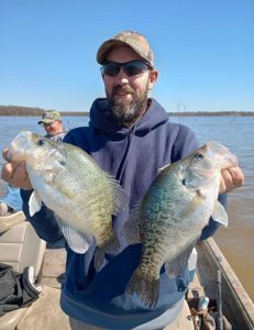 Two crappie fish caught in TX
