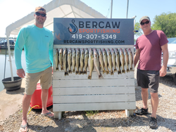 Two anglers with 13-inch fish catch in Port Clinton