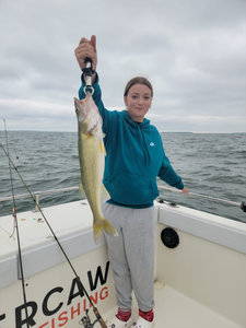 Fisherman with big catch in Port Clinton
