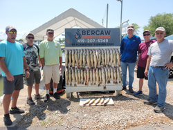 Group of 6 people fishing at Port Clinton