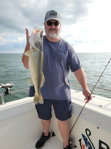 A sauger fish caught in Ohio