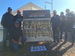 Six people fishing at Port Clinton