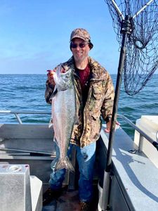 Chinook Salmon reeled from Richmond