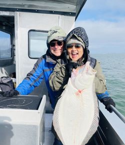 California flounder catch on fishing boat in Richmond CA waters