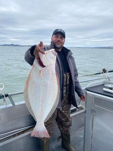 A person fishing in California
