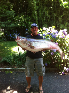 Angler enjoying a great fishing trip in NY
