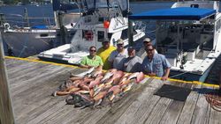 Group of 6 people fishing in Florida