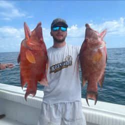 Angler fishing in Florida with 2 fish