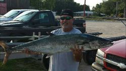 Photograph of a 41-inch king mackerel caught while fishing in Carrabelle