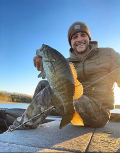 Angler holds big fish in Tennessee