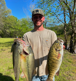 Two small fish caught fishing in Nashville