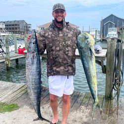 Angler fishing in Nashville with 2 big fish