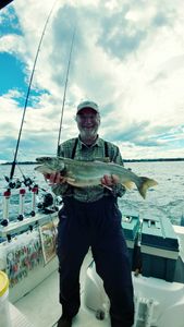 One person fishing at Isle La Motte