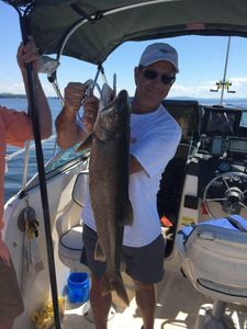 Lone angler fishing on Isle La Motte