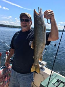 A lone lake trout, 27 inches long, caught in VT