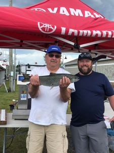 Successful catch of a sea trout in Vermont
