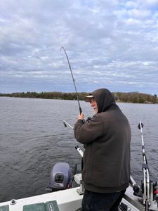 Single angler fishing in VT