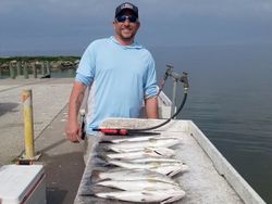 Angler enjoying a day of fishing in Galveston