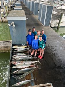 Four Cero Mackerel fish caught in Galveston