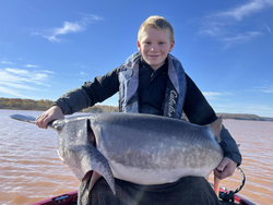 A person fishing in the OK location