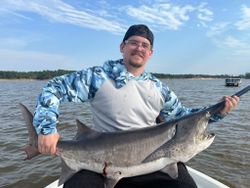 A person fishing in Oklahoma