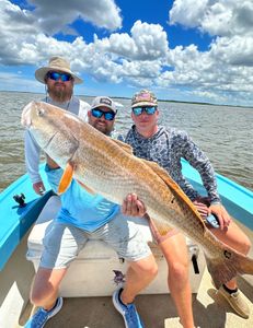 Trio of anglers fishing in Georgia with a single catch