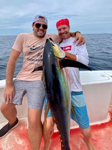 Two anglers enjoying a fishing trip in Red Bank