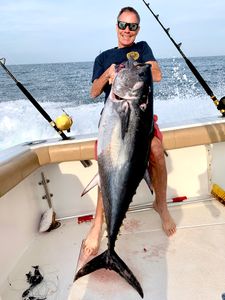Blackfin tuna, 49 inches, caught while fishing in NJ